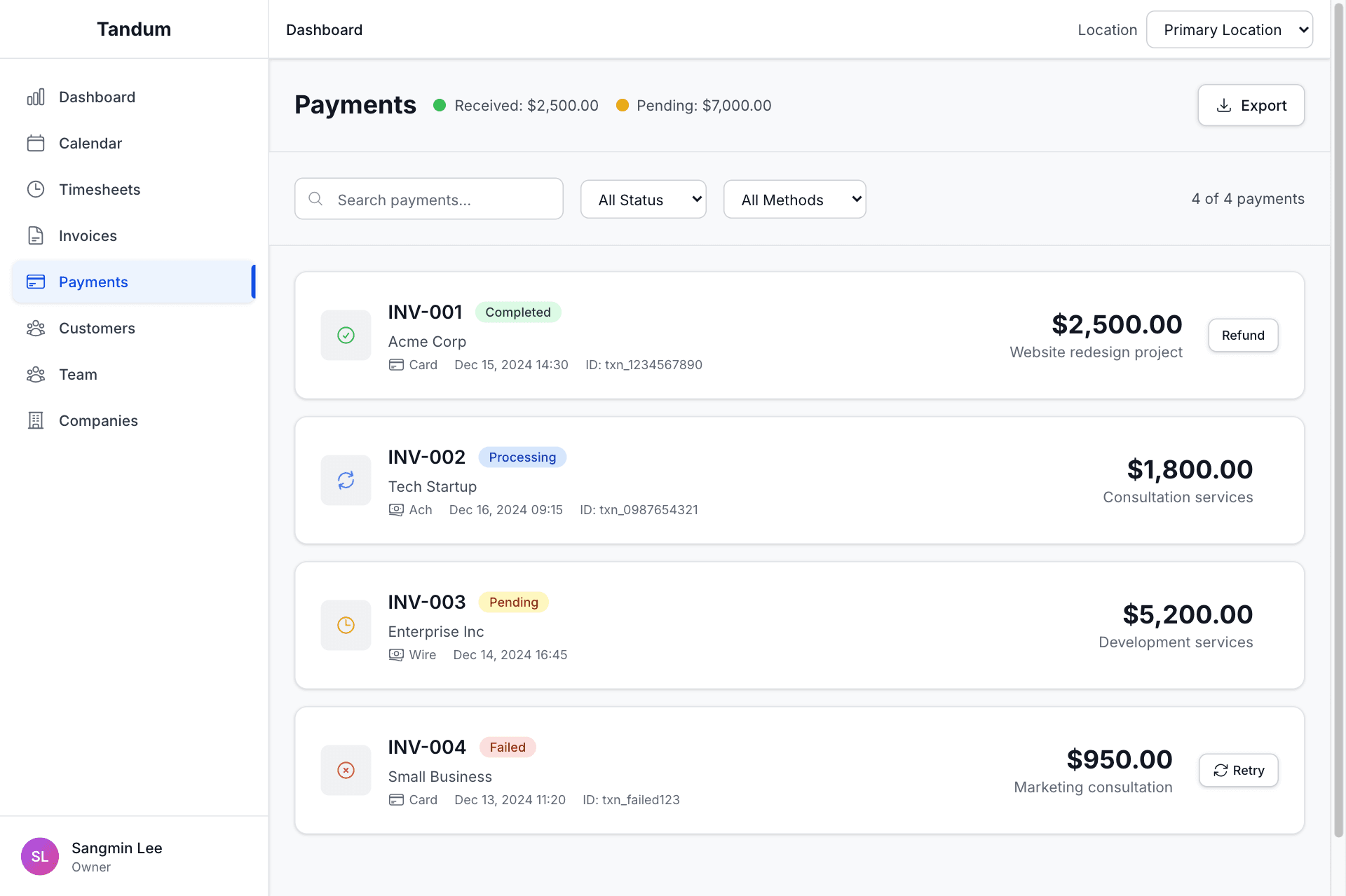 Payment Management